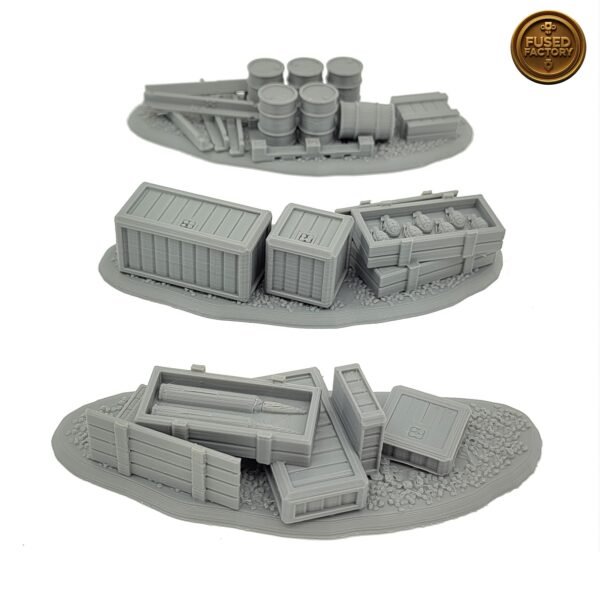 Ammo Stockpile 3 Piece Scenery Set For Wargaming - Image 2