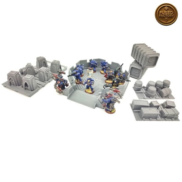 Cargo Depot 12 Piece Buildings & Walls Set For Wargaming - Image 2