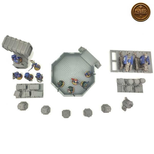 Cargo Depot 12 Piece Buildings & Walls Set For Wargaming - Image 4