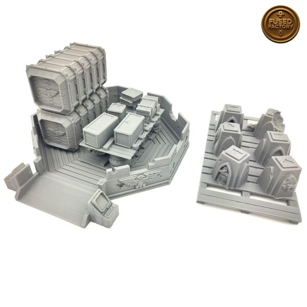 Cargo Depot 12 Piece Buildings & Walls Set For Wargaming - Image 6