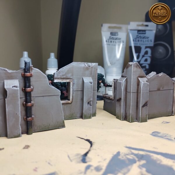 City Ruins 6 Piece Buildings & Walls Set For Wargaming - Image 2