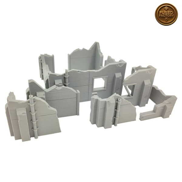 City Ruins 6 Piece Buildings & Walls Set For Wargaming - Image 4