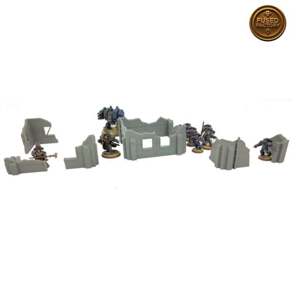 City Ruins 6 Piece Buildings & Walls Set For Wargaming - Image 7