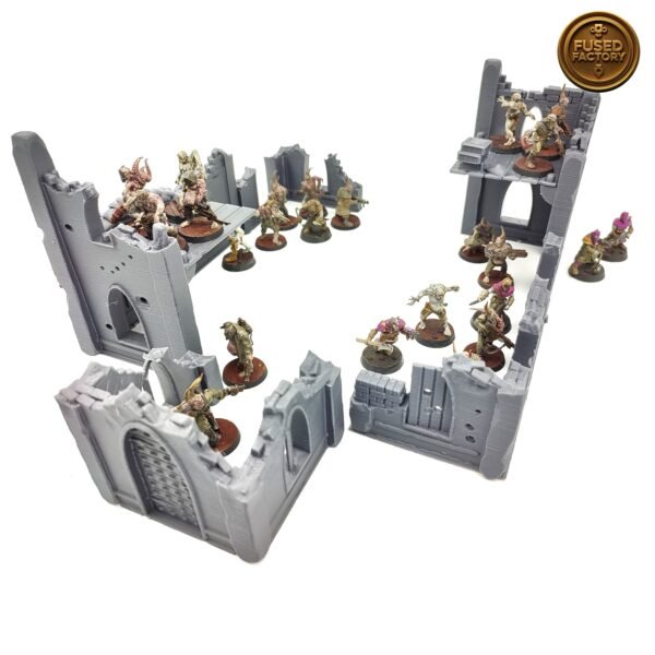 Holy Ruins 7 Piece Buildings & Walls Set For Wargaming - Image 2