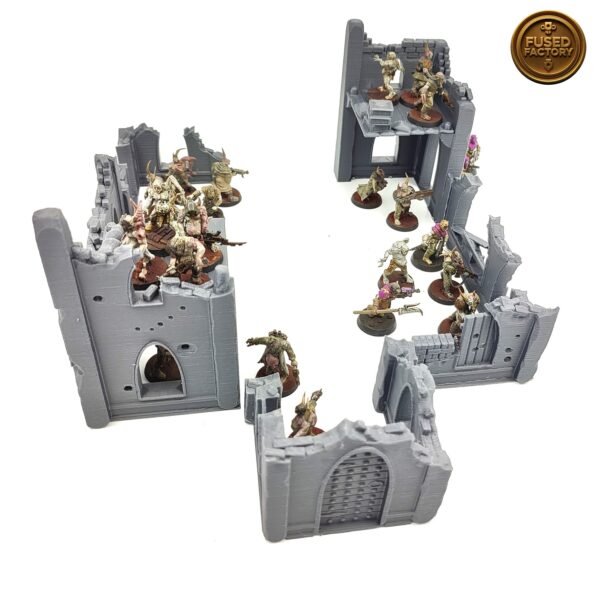 Holy Ruins 7 Piece Buildings & Walls Set For Wargaming - Image 4