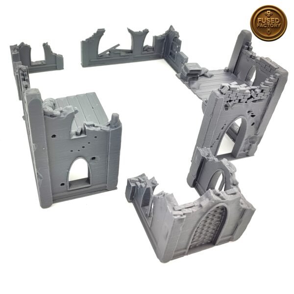 Holy Ruins 7 Piece Buildings & Walls Set For Wargaming - Image 8