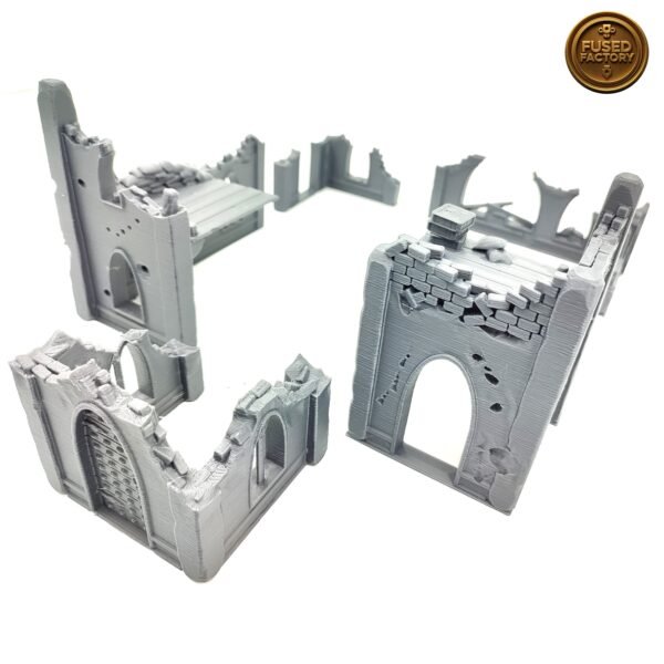 Holy Ruins 7 Piece Buildings & Walls Set For Wargaming - Image 9