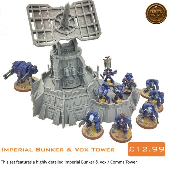 Imperial Bunker & Vox Tower For Warhammer 40,000