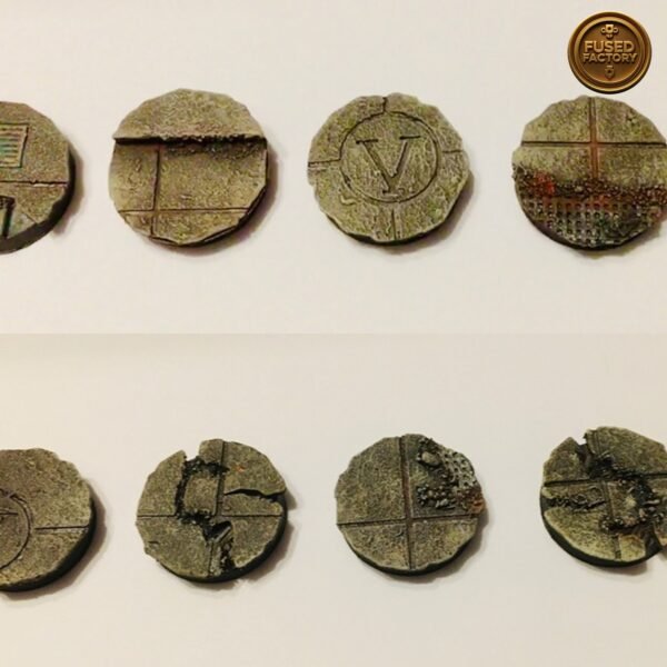 25mm Round Bases City Ruins For Warhammer 40K, Age of Sigmar Wargaming - Image 4