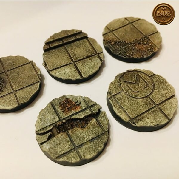 32mm Round Bases City Ruins For Warhammer 40K, Age of Sigmar Wargaming - Image 5