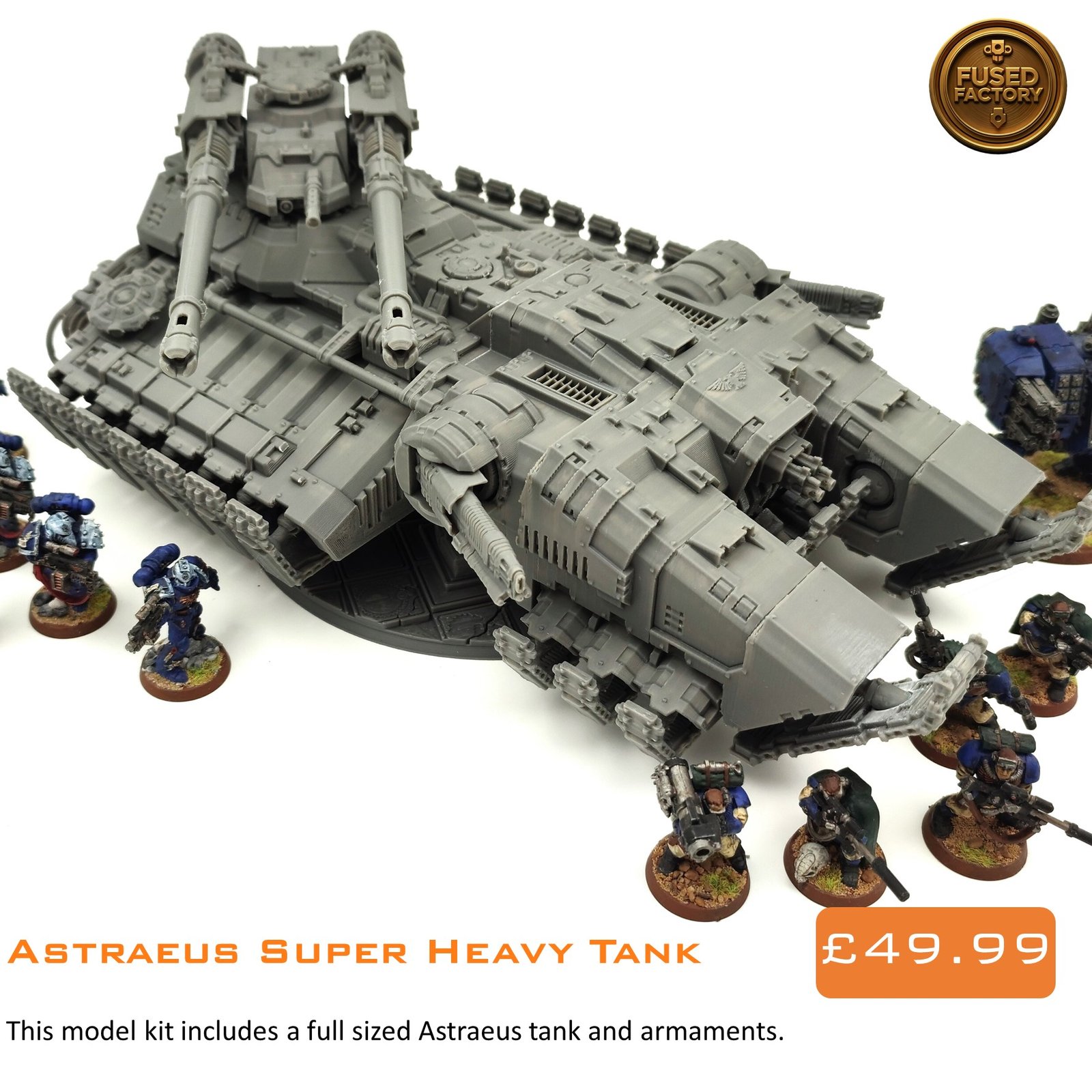 Astraeus Super Heavy Tank For Warhammer 40,000 Includes Weapons