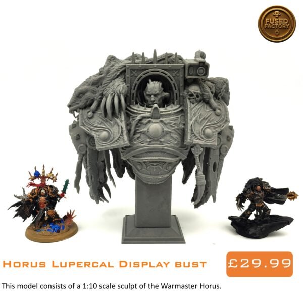 HorusLupercal-1 Horus Lupercal, The Warmaster Primarch, 9" Display Sculpt