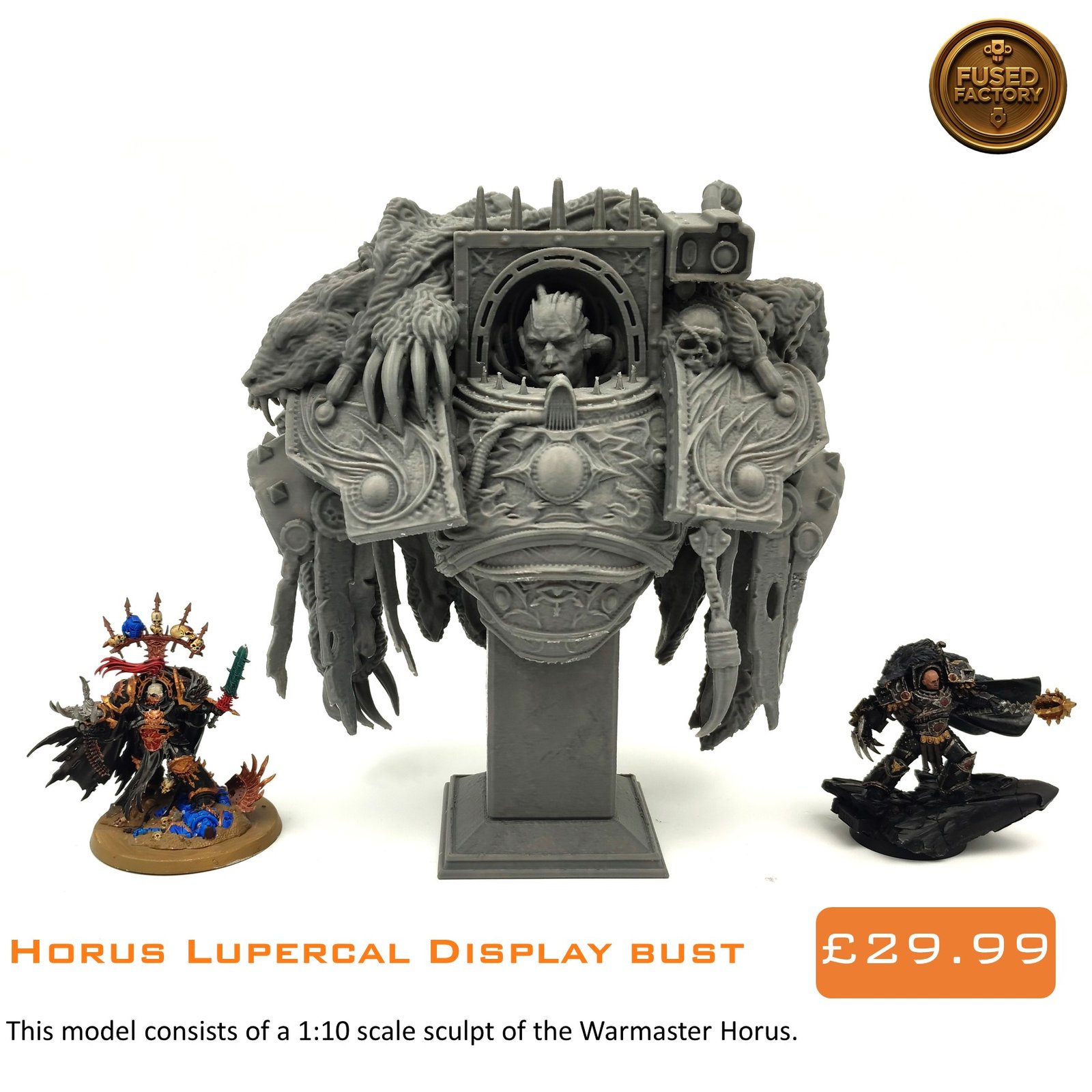 Horus Lupercal, The Warmaster Primarch, 9" Display Sculpt