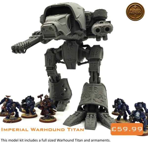 Warhound-TitanV5 Imperial Warhound Scout Titan For Warhammer 40,000 Includes Weapons
