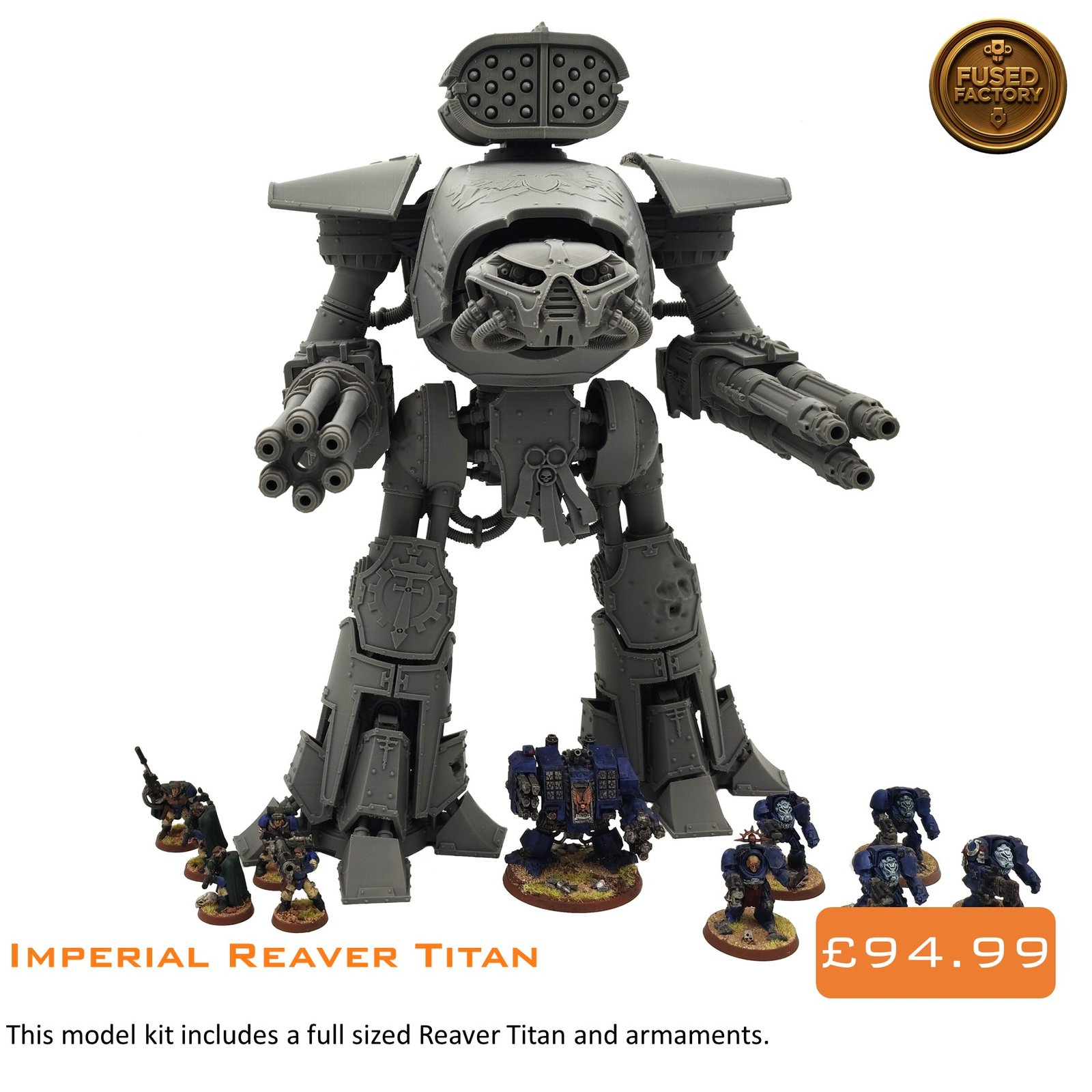 Imperial Reaver Battle Titan For Warhammer 40,000 Includes Weapons