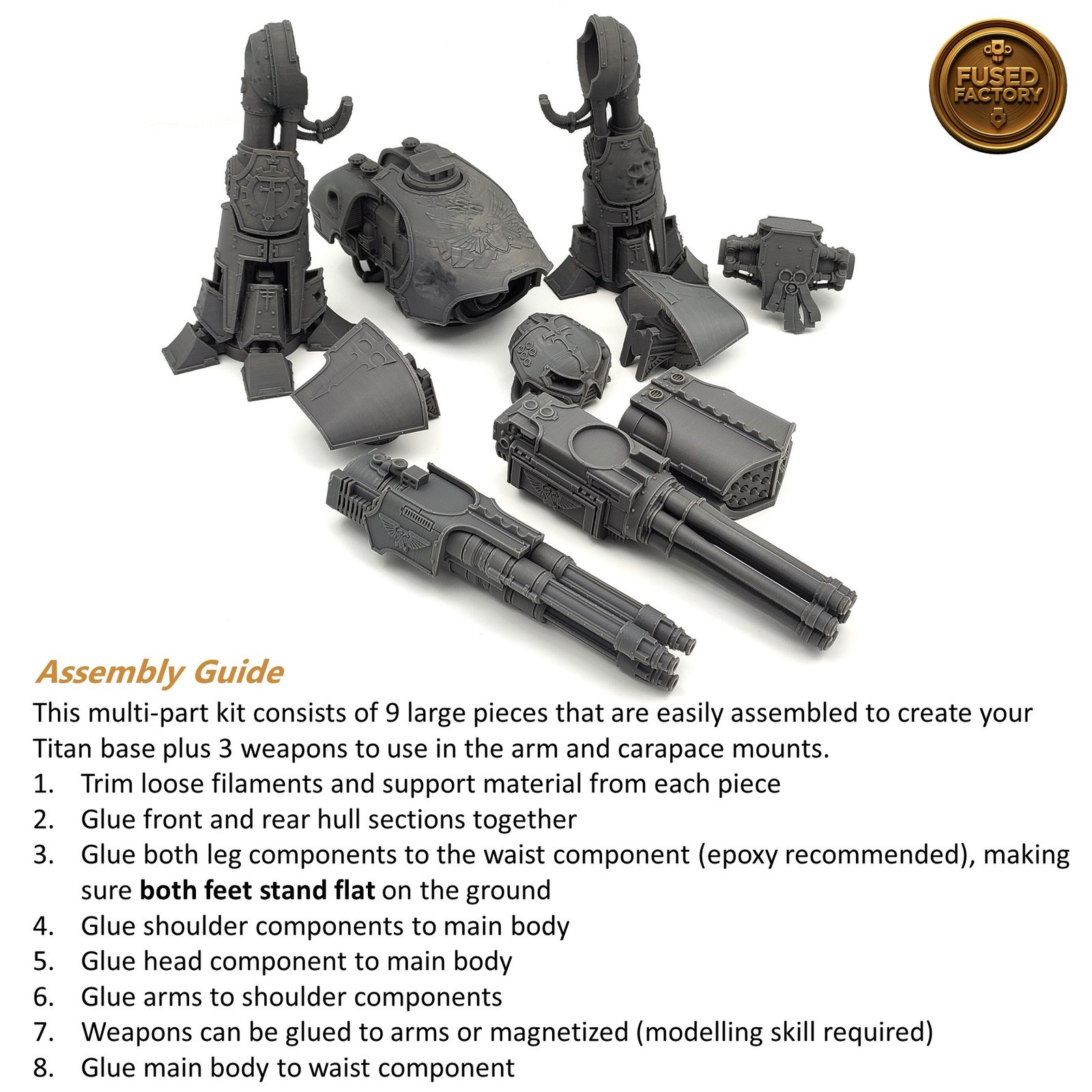 Imperial Reaver Battle Titan For Warhammer 40,000 Includes Weapons - Image 2