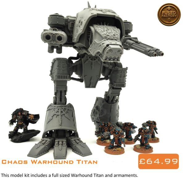 Chaos Warhound Titan-1 Chaos Warhound Scout Titan For Warhammer 40,000 Includes Weapons